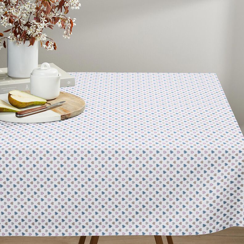 Cotton Poplin Sweet hearts – white/pastel violet,  image number 7