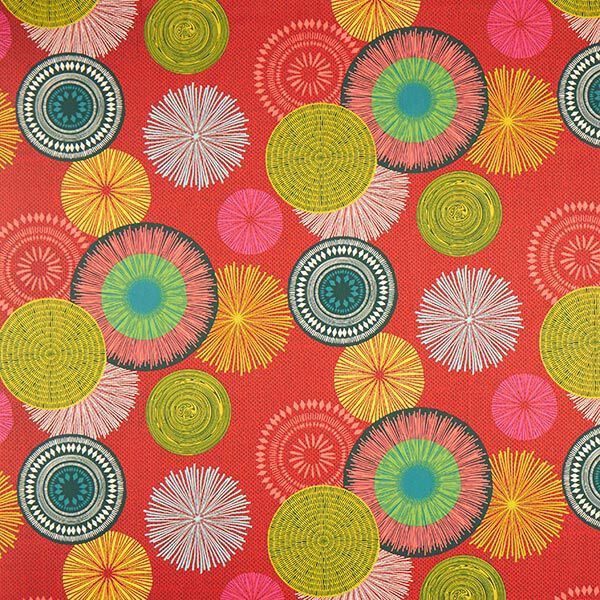 Decor Fabric Cotton Twill Large Mandala – red,  image number 1