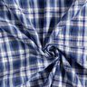 Cotton fabric tartan crash weave – royal blue/white,  thumbnail number 3