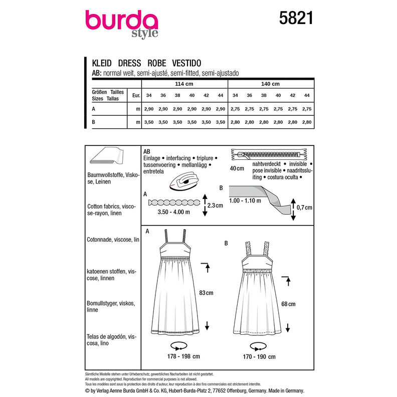 Dress | Burda 5821 | 34-44,  image number 9