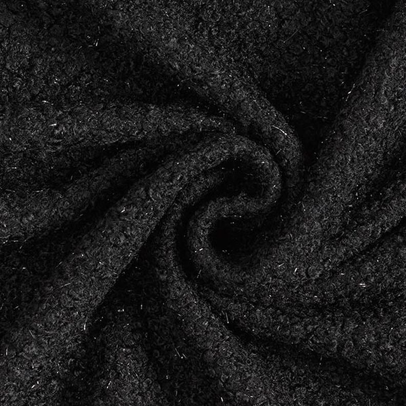 Shiny Threads Bouclé Knit – black,  image number 1
