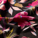 Viscose jersey beautiful flowers – black/violet, 