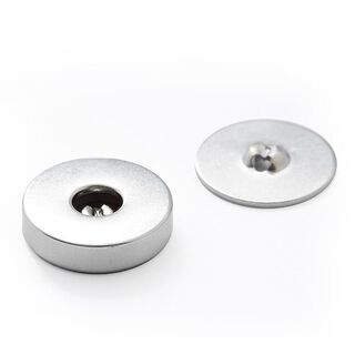 Magnetic Button [  Ø18 mm ] – silver metallic, 