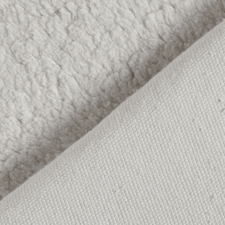 Plain sherpa Cotton Blend – silver grey,  image number 4
