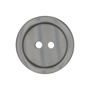 Basic 2-Hole Plastic Button - grey, 