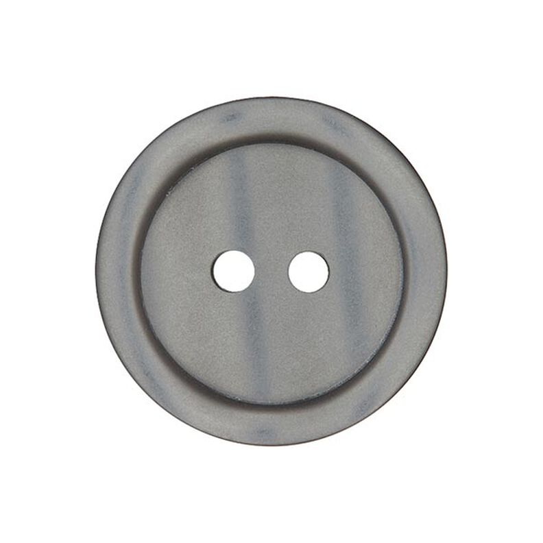 Basic 2-Hole Plastic Button - grey,  image number 1