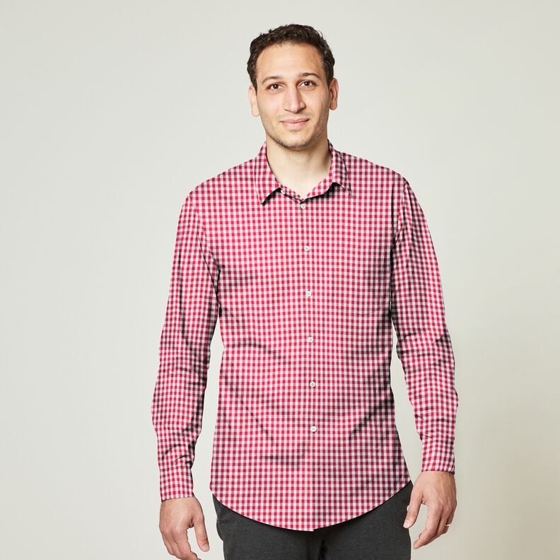 Cotton Vichy check 0,5 cm – red/white,  image number 8