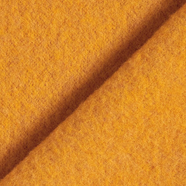 Wool fleece pure new wool Plain – mustard,  image number 3