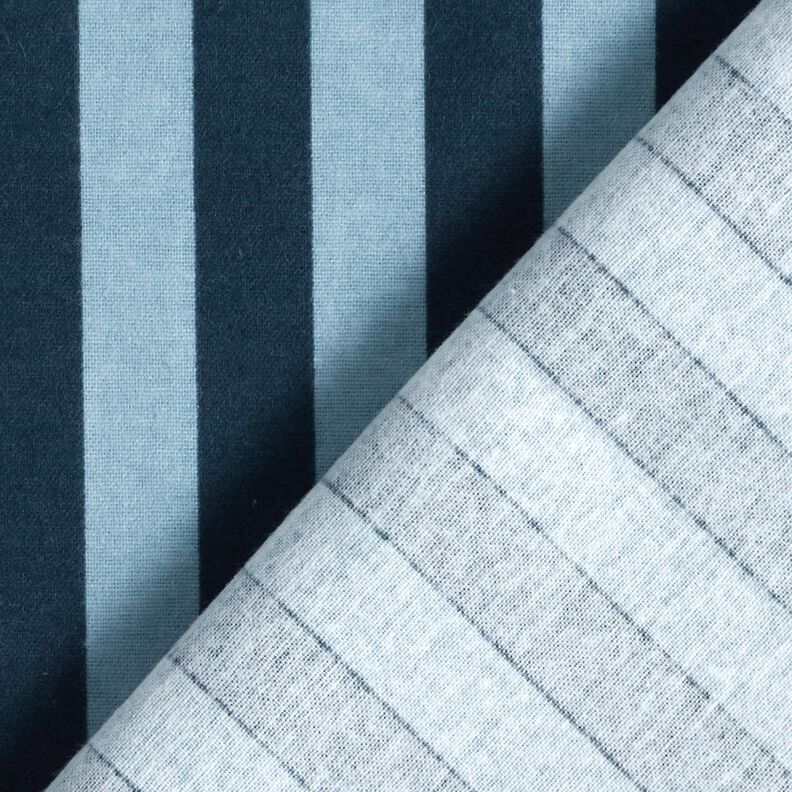 Cotton Jersey Block Stripes &ndash; indigo/light blue,  image number 4