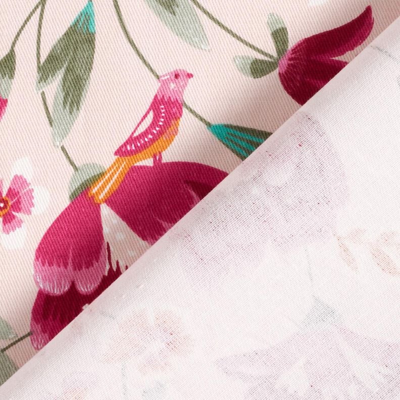Decor Fabric Cotton Twill spring flowers – rosé/raspberry,  image number 4