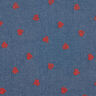 Chambray cross stitch hearts – denim blue,  thumbnail number 1
