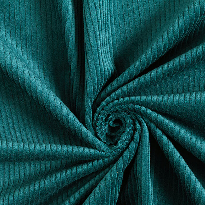 Chunky Corduroy pre-washed Plain – petrol,  image number 1