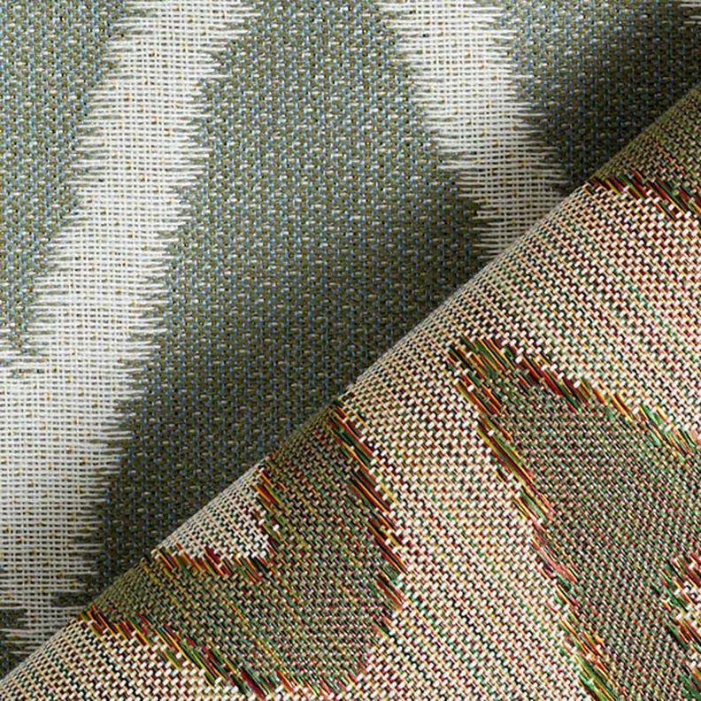 Outdoor Fabric Jacquard Ikat Print – reed,  image number 4