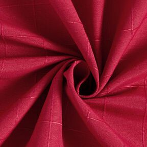 Decorative fabric, chequered grid, recycled – carmine, 
