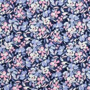 French Terry Big Flowers | Poppy Fabrics – denim blue, 