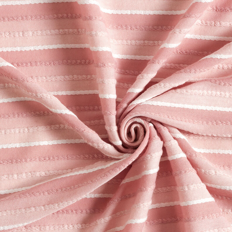 Fine knit cord stripes – pink/white,  image number 3