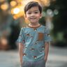 Cotton Jersey Bears | Poppy Fabrics – blue grey/chestnut,  thumbnail number 5
