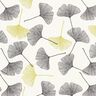 Cotton Jersey Gingko leaves – offwhite/lime green,  thumbnail number 1