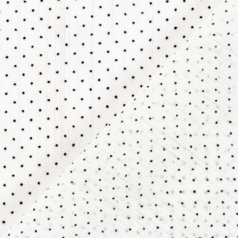 Glitter stripes and dots chiffon – white, image number 4