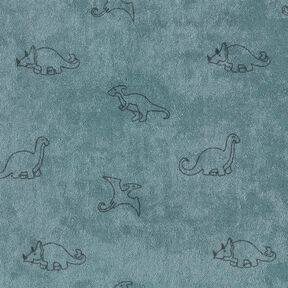terry cloth jersey Dinosaurs – dove blue, 