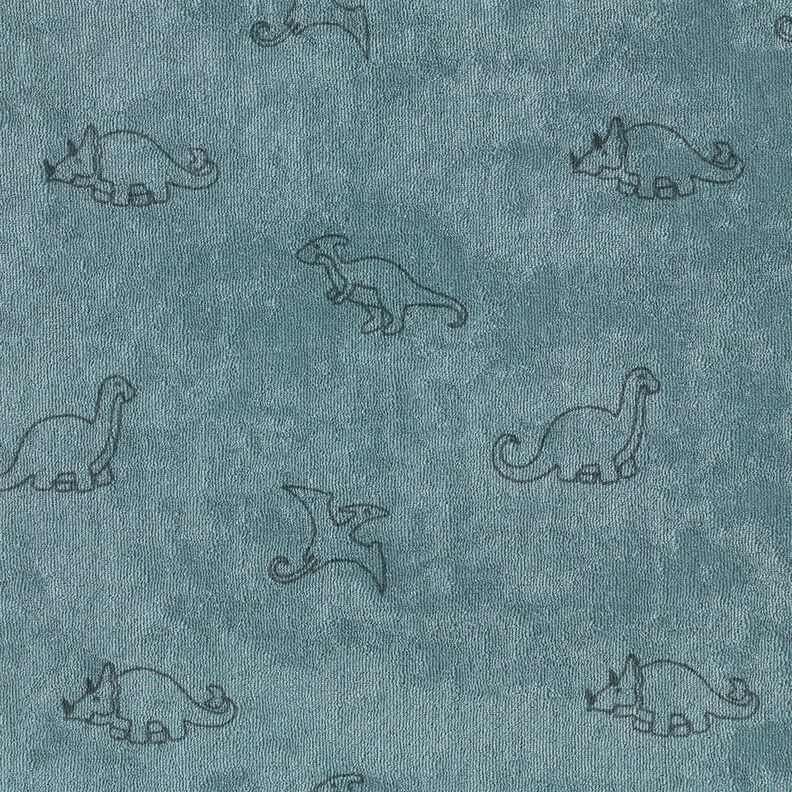 terry cloth jersey Dinosaurs – dove blue,  image number 1
