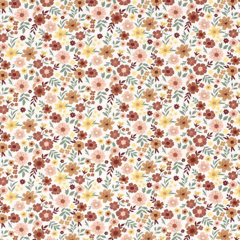 Cotton Jersey sea of flowers – ivory/light dusky pink,  image number 1