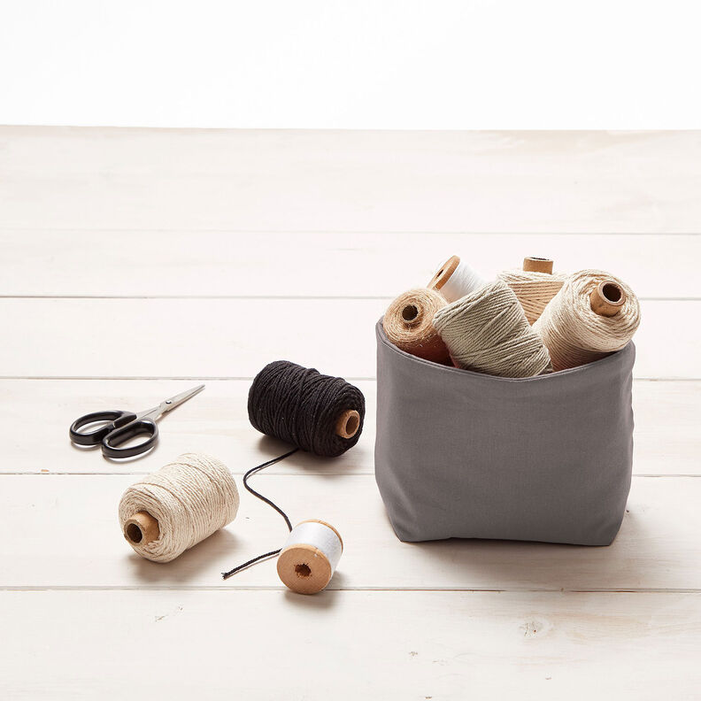 Cotton Cretonne Plain – dark grey,  image number 7