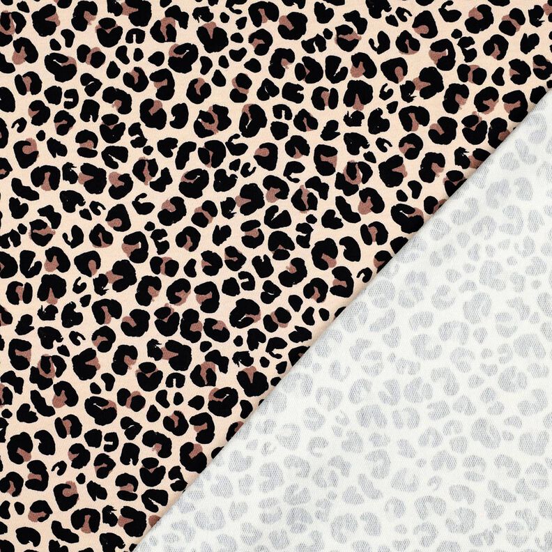 French Terry small leopard print Digital Print | Poppy Fabrics – light beige/light brown, image number 4