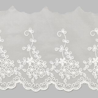 Floral Tulle Lace (120 mm) – white, 