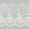 Floral Tulle Lace (120 mm) – white,  thumbnail number 1