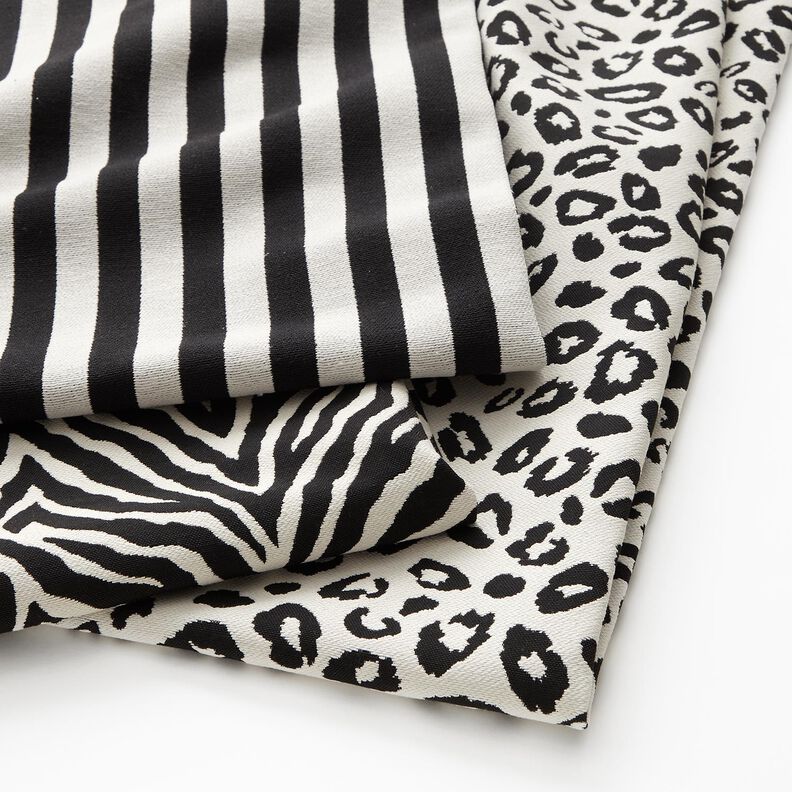 Decor Fabric Jacquard leopard print – ivory/black,  image number 5