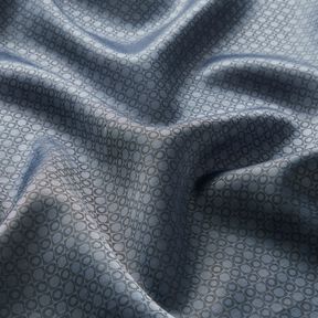 Lining Fabric Jacquard Boxes and dots – steel blue, 