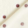 Teddy Fur Embroidered Flowers – offwhite/aubergine,  thumbnail number 4