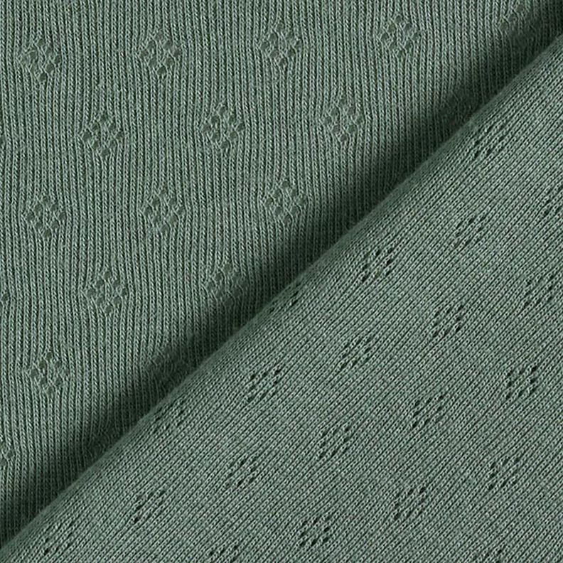 Fine Jersey Knit with Openwork – dark green,  image number 4