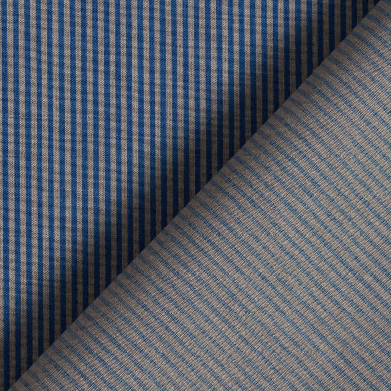 Shirt fabric vertical stripes – blue/grey, image number 4