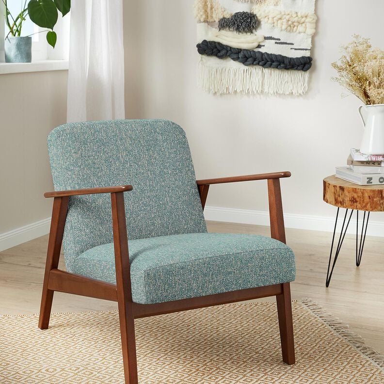 Upholstery Fabric Colourful Weave – light petrol/light taupe, image number 4