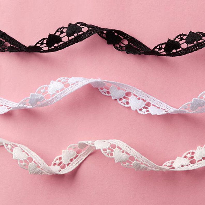 Hearts Guipure Lace - off-white,  image number 2