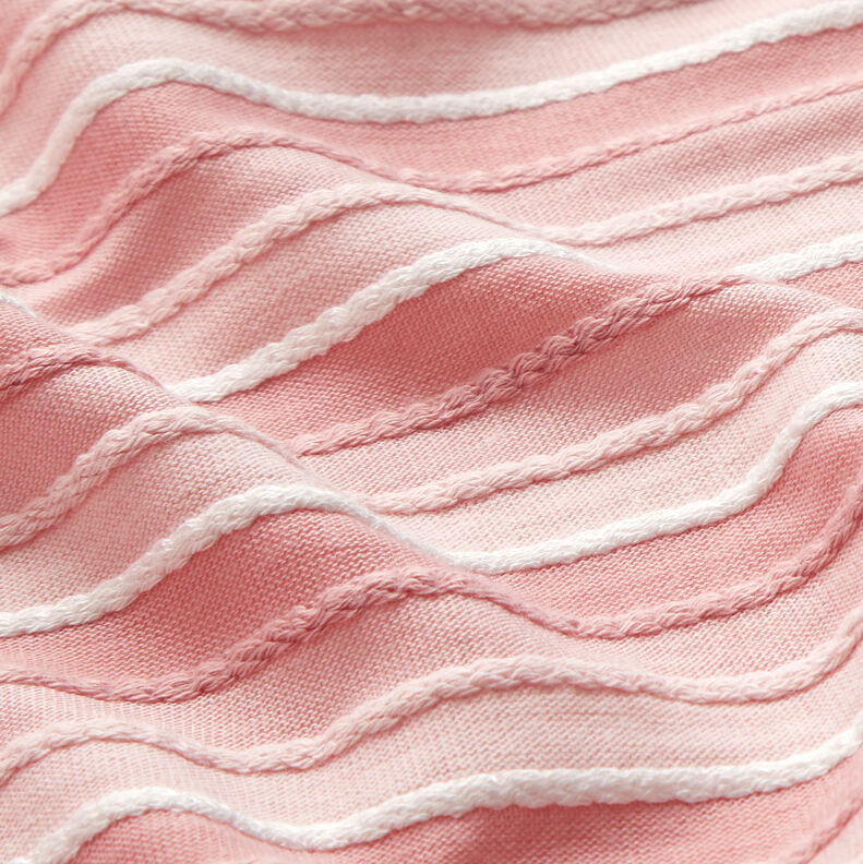 Fine knit cord stripes – pink/white,  image number 2