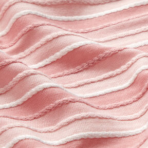 Fine knit cord stripes – pink/white, 