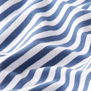 Cotton Jersey Narrow Stripes – denim blue/white, 