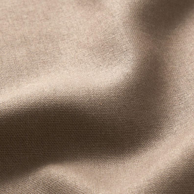 pure heavy linen Plain – dark taupe,  image number 2