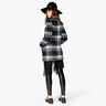 Coat fabric with checked fur backing – midnight blue/slate grey,  thumbnail number 6