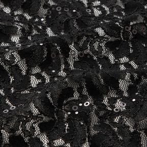Lace Sequins Flowers – black, 