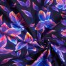 Cotton Jersey Glowing Flowers | Glitzerpüppi  – midnight blue/peach orange,  thumbnail number 3