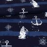 Cotton Jersey Anchors and ships | Glitzerpüppi – navy blue,  thumbnail number 2
