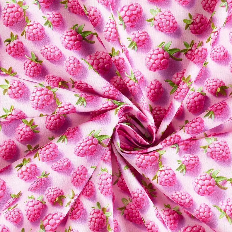 Cotton Poplin bright raspberries – pastel violet/apple green, image number 3