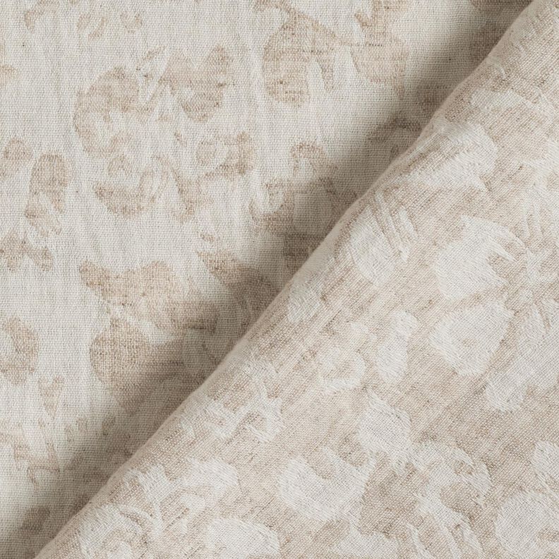 Double Gauze/Muslin Linen Blend Flowers – almond,  image number 4