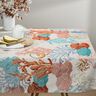 Decor Fabric Half Panama colourful corals – light taupe/aqua blue,  thumbnail number 8