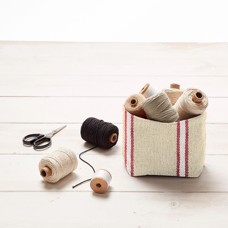 Woven Cotton rustic – carmine/natural, image number 6