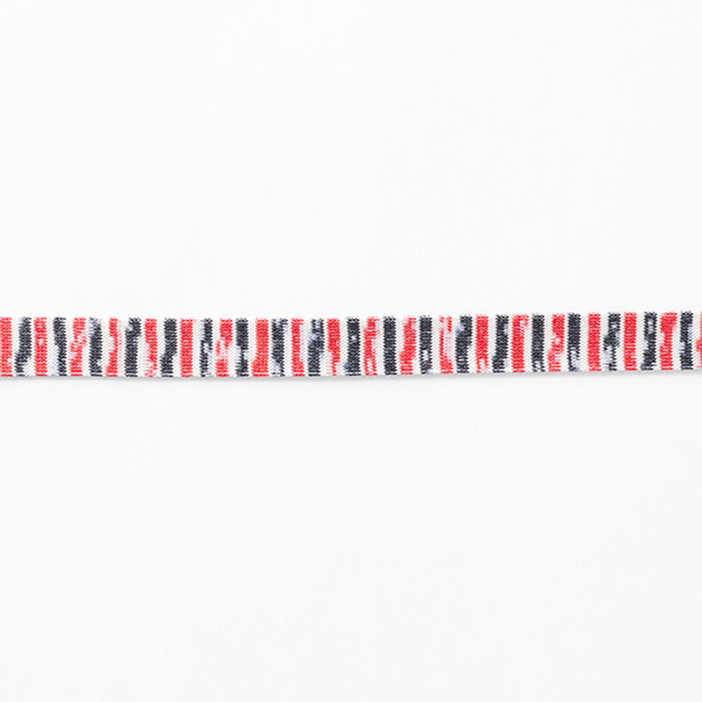 Knitted Trim  Mottled Stripes [13 mm] – red/black,  image number 2